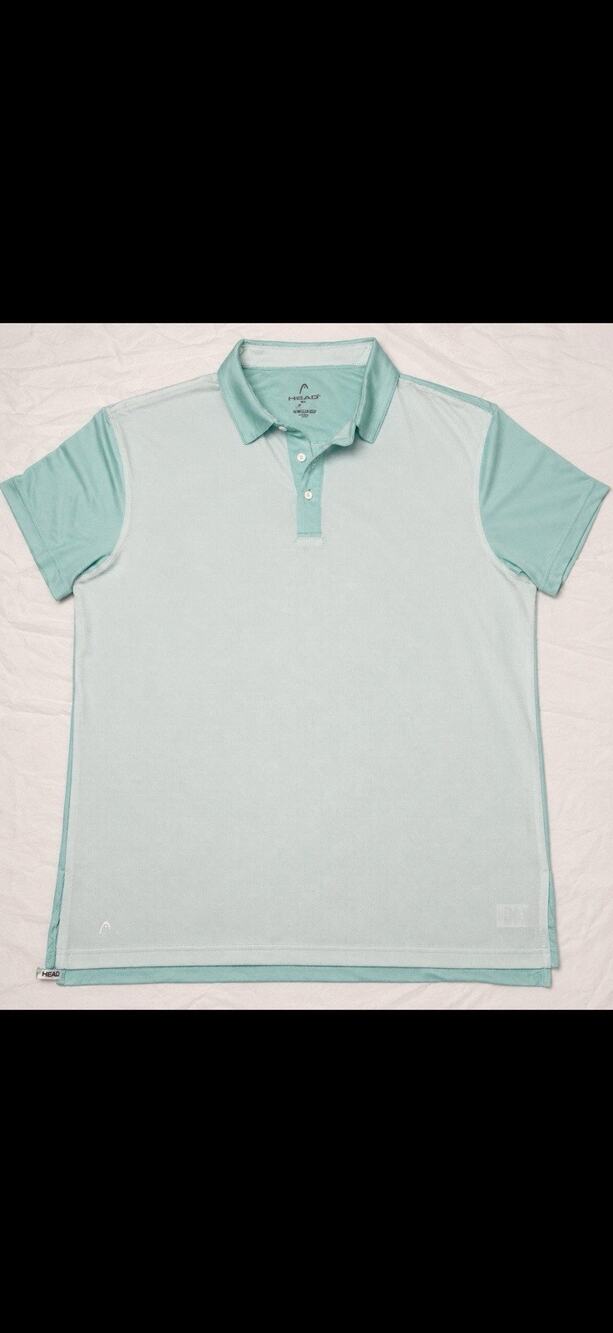 HEAD Golf Men's XL Green Solid Short Sleeve Collared Polo Shirt
